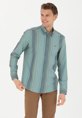 Erkek Mint Uzun Kollu Gömlek - 50272710024