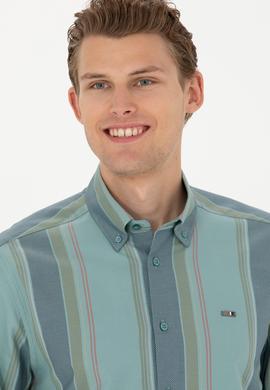Erkek Mint Uzun Kollu Gömlek - 50272710024