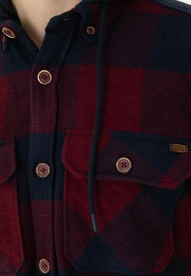 Erkek Bordo Uzun Kollu Gömlek - 50272727006