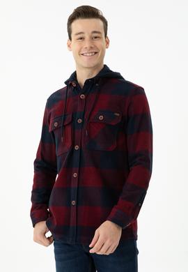 Erkek Bordo Uzun Kollu Gömlek - 50272727006