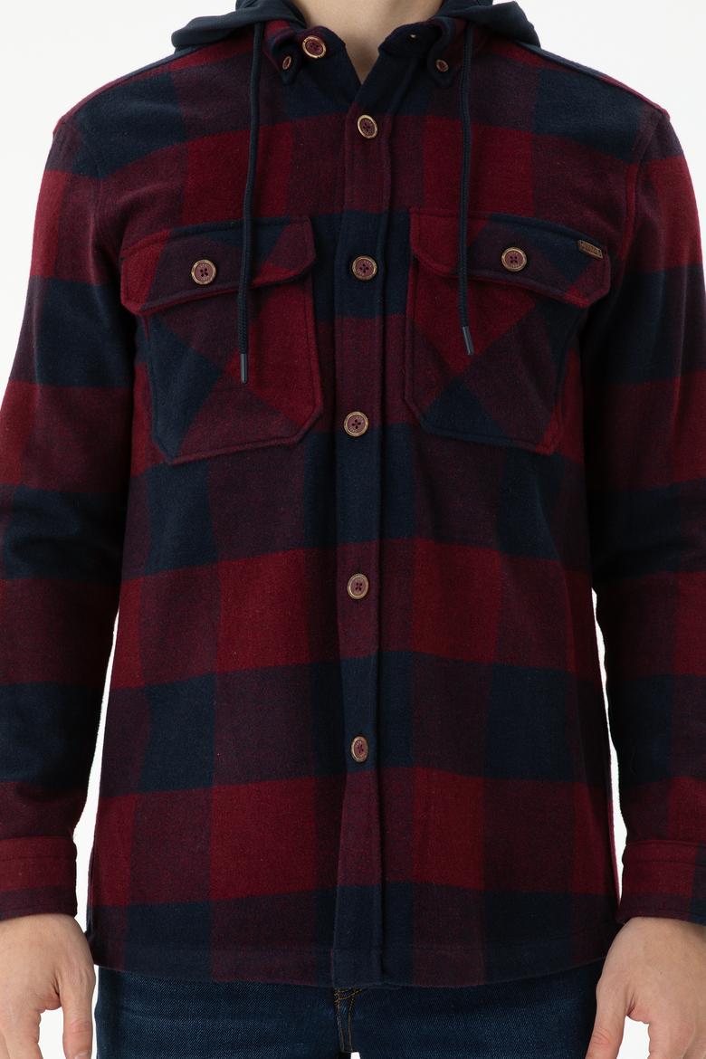 Erkek Bordo Uzun Kollu Gömlek - 50272727006