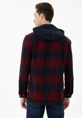 Erkek Bordo Uzun Kollu Gömlek - 50272727006