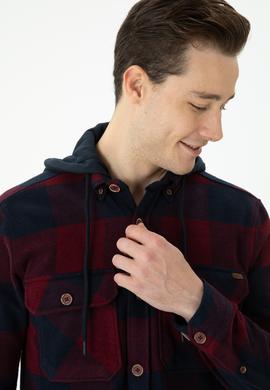 Erkek Bordo Uzun Kollu Gömlek - 50272727006