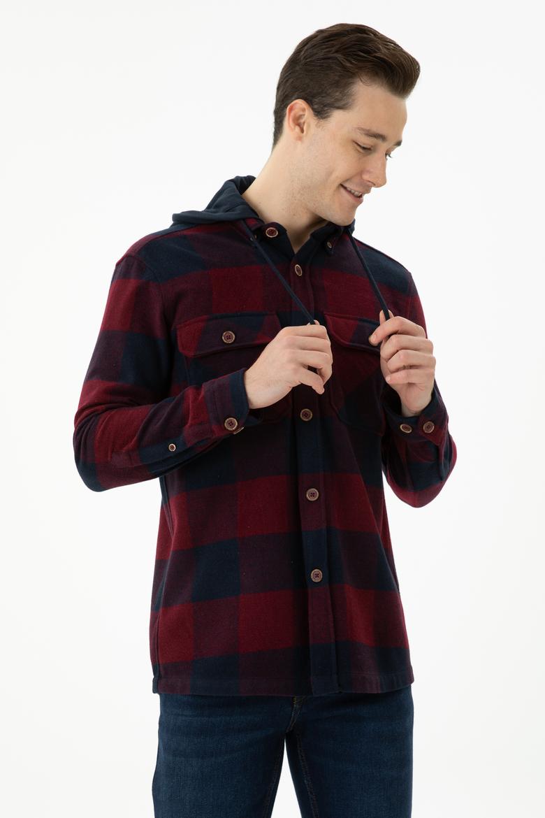 Erkek Bordo Uzun Kollu Gömlek - 50272727006