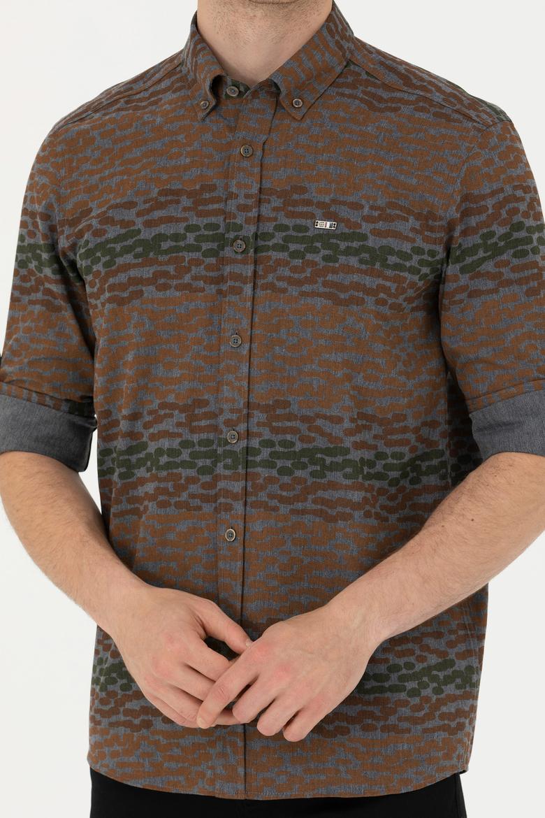 Erkek Antrasit Uzun Kollu Gömlek - 50272753015