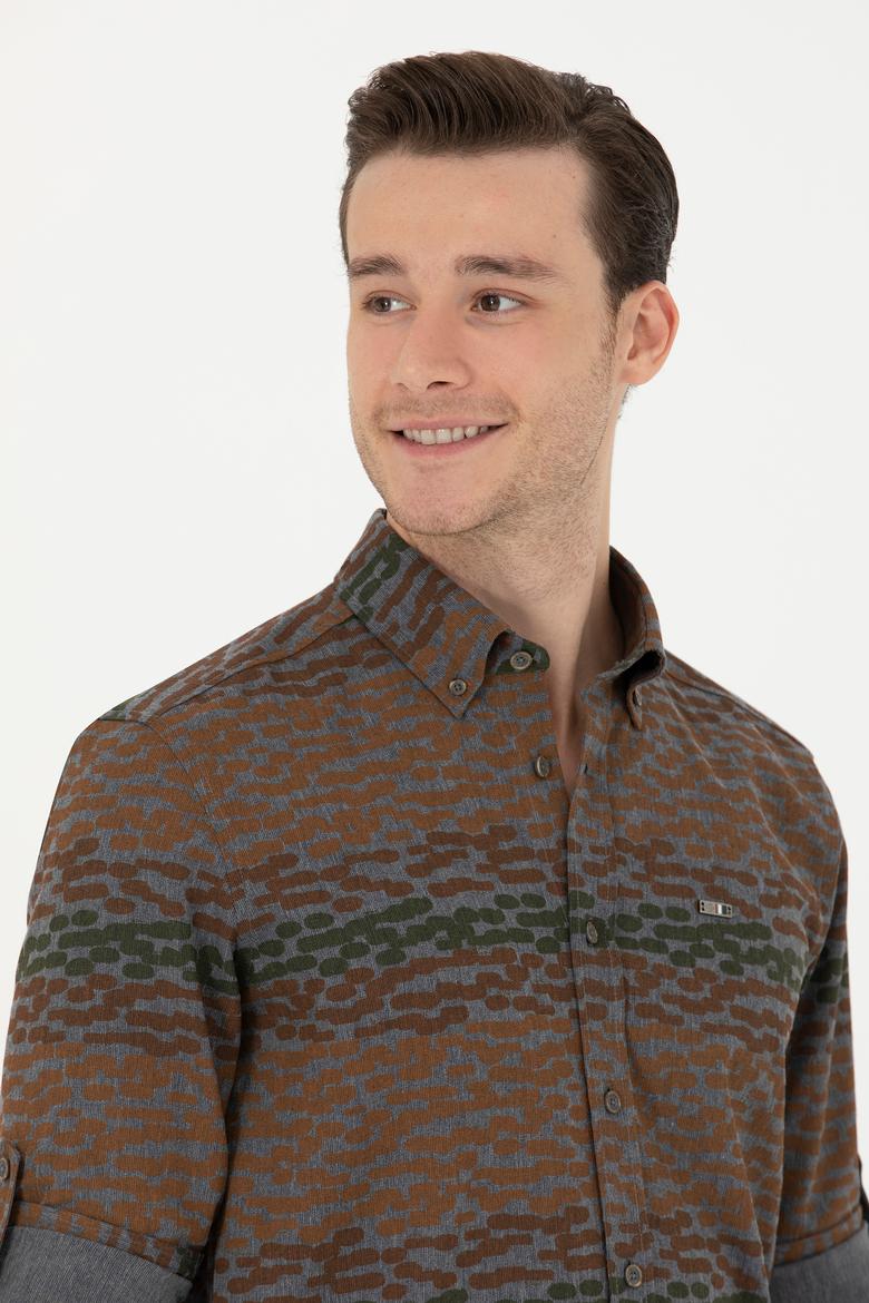 Erkek Antrasit Uzun Kollu Gömlek - 50272753015