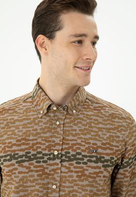 Erkek Taş Uzun Kollu Gömlek - 50272753023