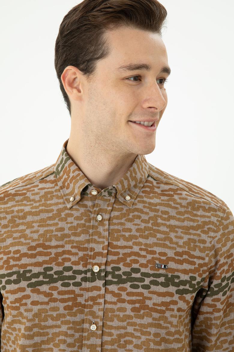 Erkek Taş Uzun Kollu Gömlek - 50272753023