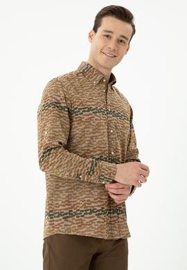 Erkek Taş Uzun Kollu Gömlek - 50272753023