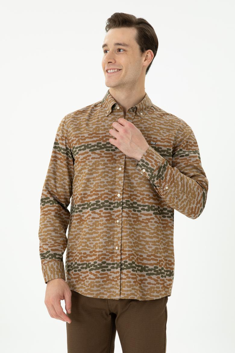 Erkek Taş Uzun Kollu Gömlek - 50272753023