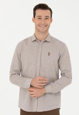 Erkek Taş Uzun Kollu Gömlek - 50272757024