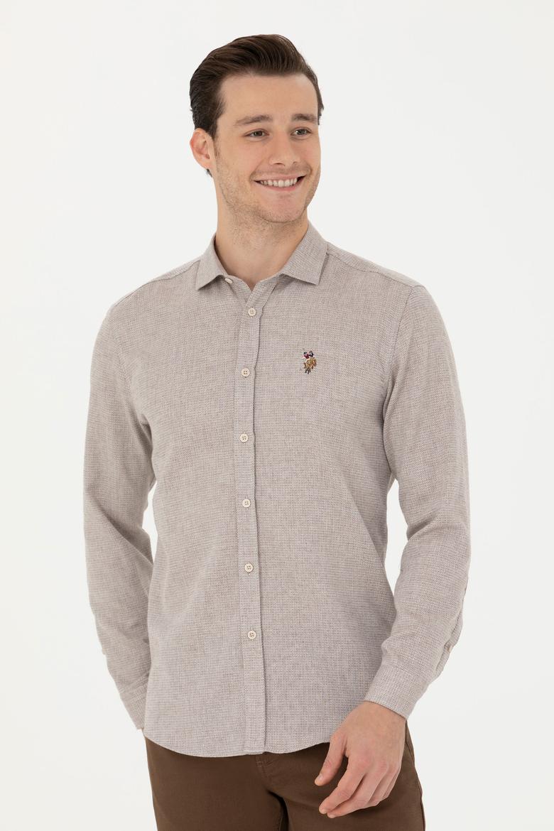 Erkek Taş Uzun Kollu Gömlek - 50272757024