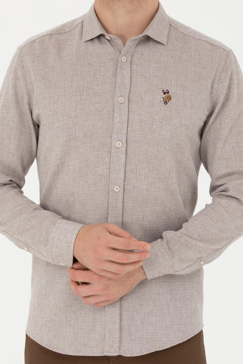 Erkek Taş Uzun Kollu Gömlek - 50272757024