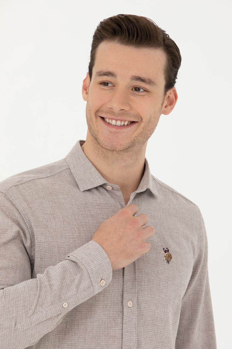 Erkek Taş Uzun Kollu Gömlek - 50272757024