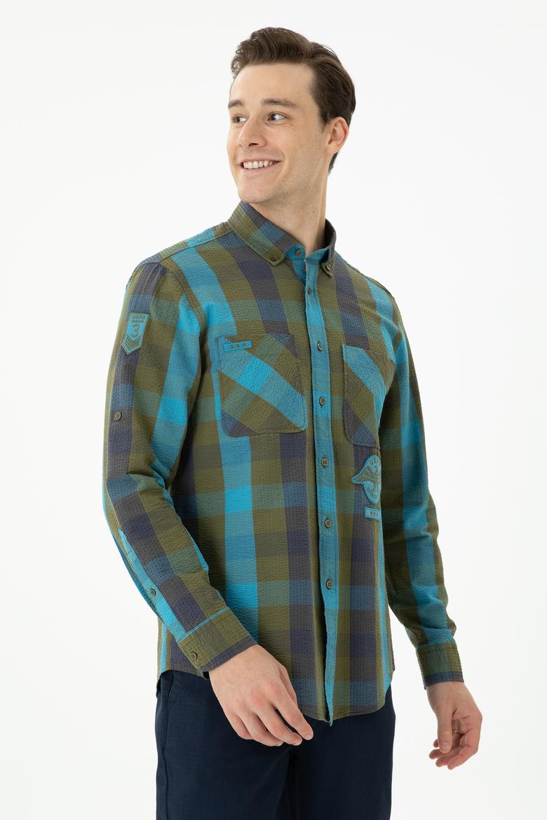 Erkek Haki Uzun Kollu Gömlek - 50272872005