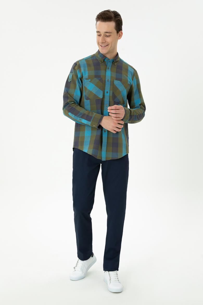 Erkek Haki Uzun Kollu Gömlek - 50272872005