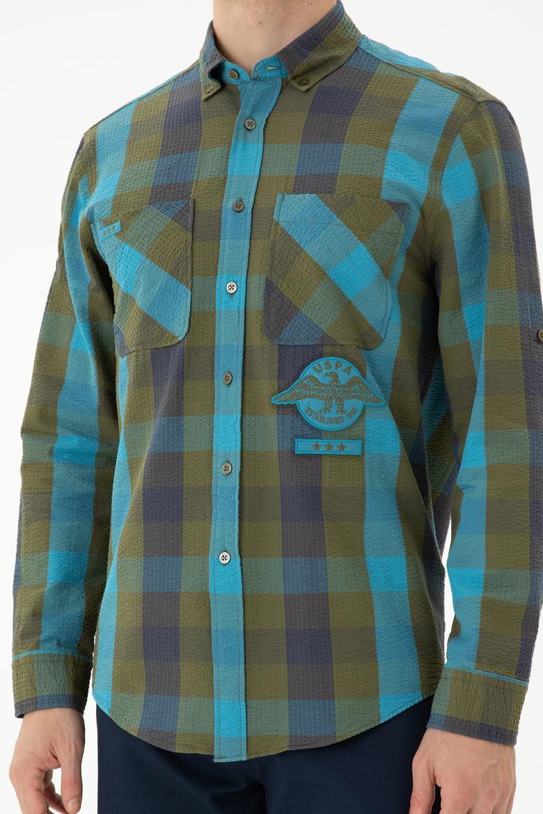 Erkek Haki Uzun Kollu Gömlek - 50272872005