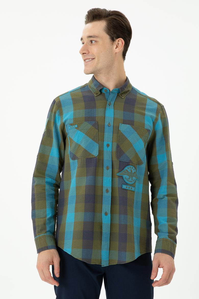 Erkek Haki Uzun Kollu Gömlek - 50272872005