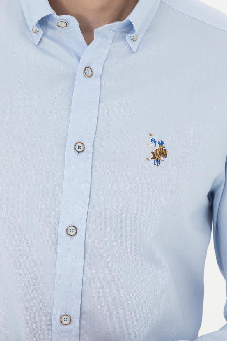 Erkek Açık Mavi Uzun Kollu Basic Gömlek - 50276495006