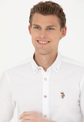 Erkek Beyaz Uzun Kollu Basic Gömlek - 50276495018