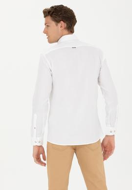 Erkek Beyaz Uzun Kollu Basic Gömlek - 50276495018