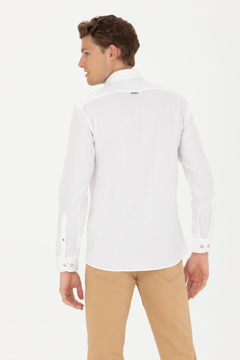 Erkek Beyaz Uzun Kollu Basic Gömlek - 50276495018