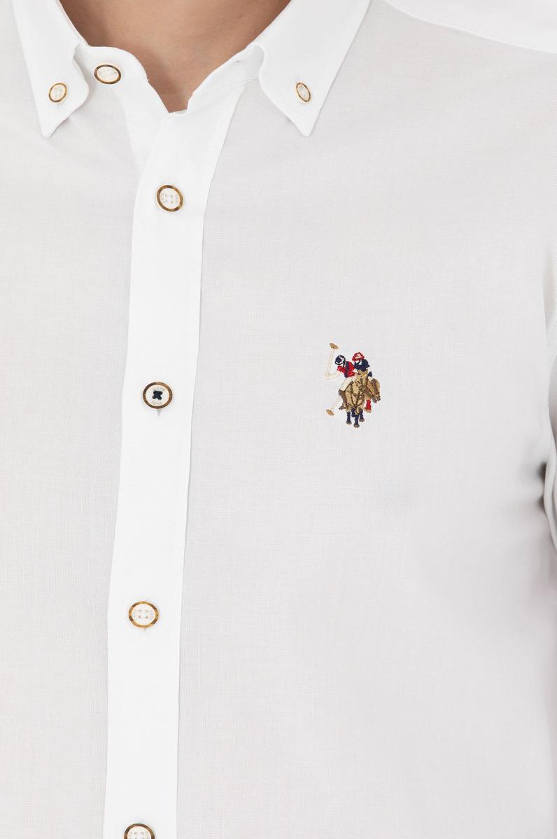 Erkek Beyaz Uzun Kollu Basic Gömlek