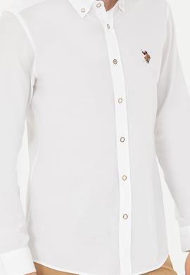 Erkek Beyaz Uzun Kollu Basic Gömlek - 50276495018