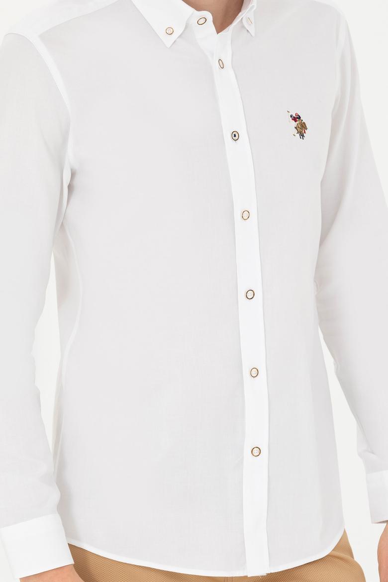 Erkek Beyaz Uzun Kollu Basic Gömlek - 50276495018