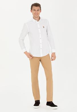 Erkek Beyaz Uzun Kollu Basic Gömlek - 50276495018
