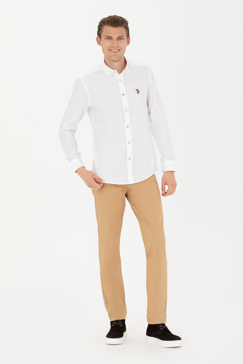 Erkek Beyaz Uzun Kollu Basic Gömlek - 50276495018
