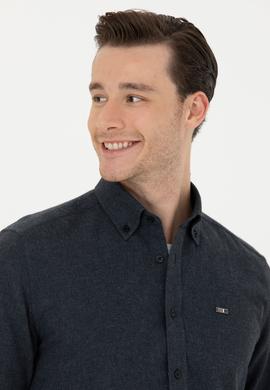 Erkek Siyah Uzun Kollu Gömlek - 50276574042