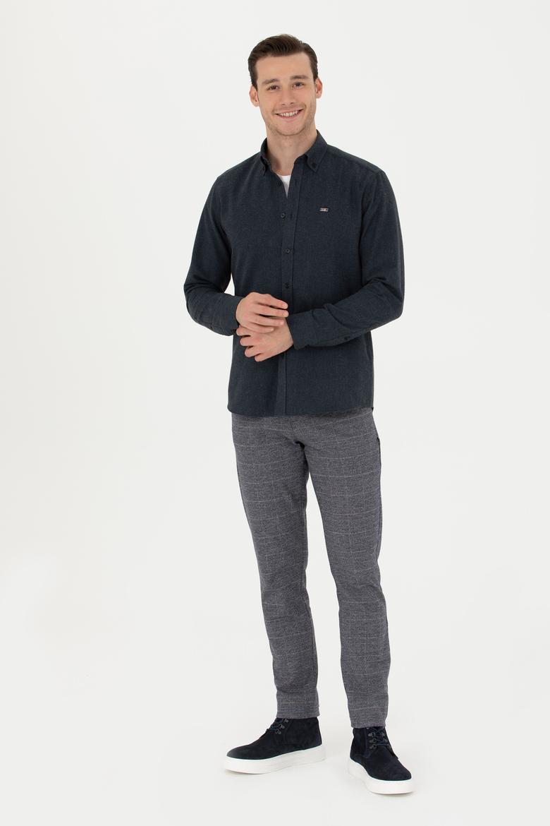 Erkek Siyah Uzun Kollu Gömlek - 50276574042