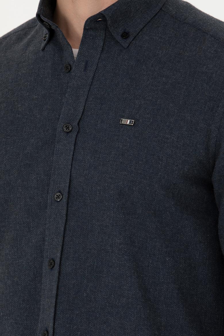 Erkek Siyah Uzun Kollu Gömlek - 50276574042