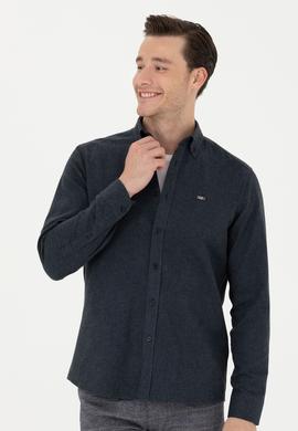 Erkek Siyah Uzun Kollu Gömlek - 50276574042