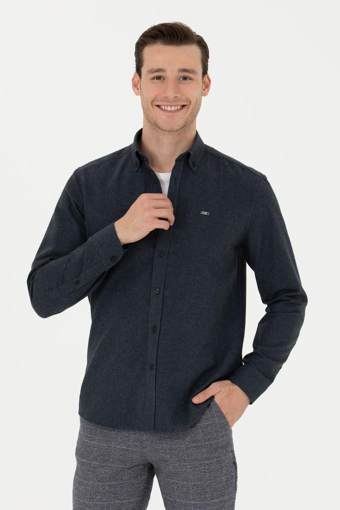 Erkek Siyah Uzun Kollu Gömlek