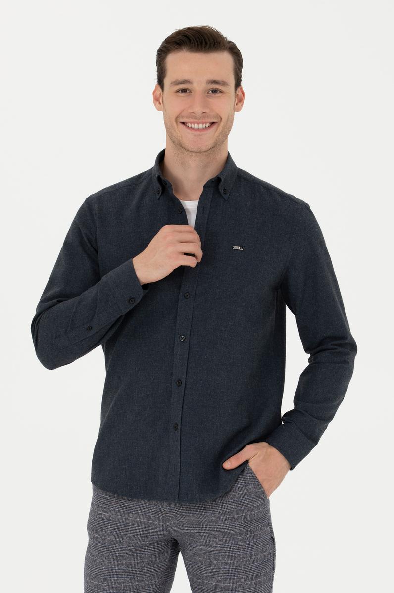 Erkek Siyah Uzun Kollu Gömlek