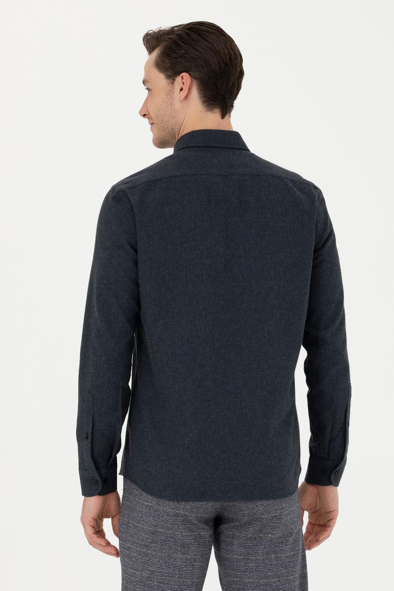 Erkek Siyah Uzun Kollu Gömlek - 50276574042