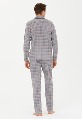 Erkek Gri Melanj Pijama Takımı - 50284691002
