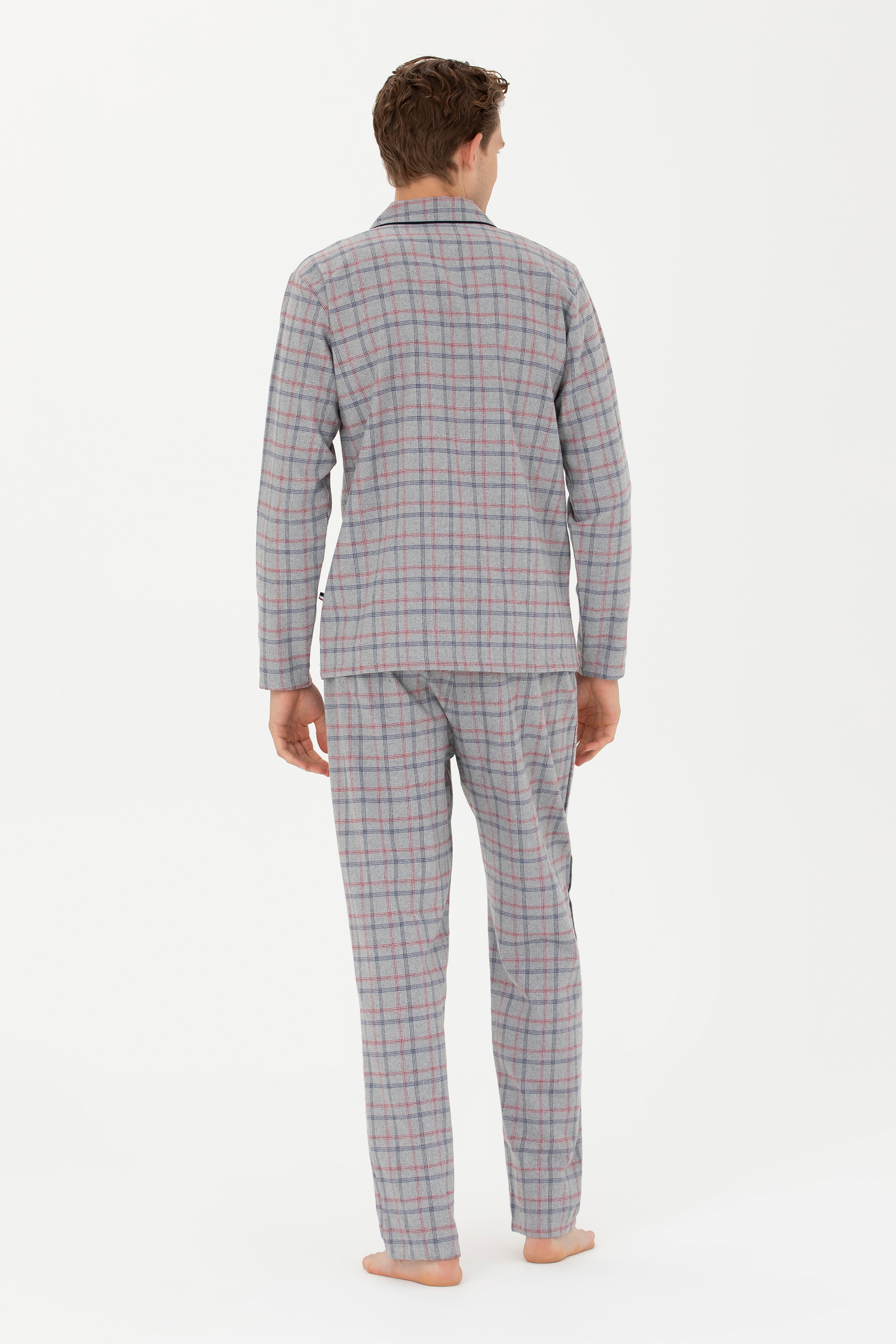 Erkek Gri Melanj Pijama Takımı - Image 5