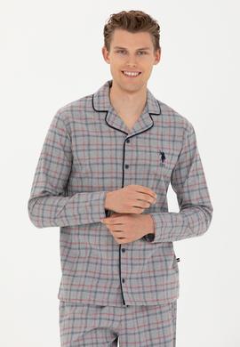 Erkek Gri Melanj Pijama Takımı - 50284691002