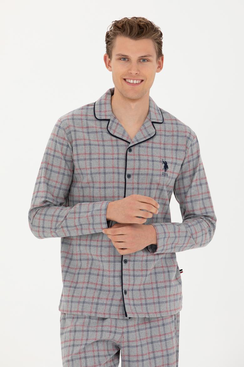 Erkek Gri Melanj Pijama Takımı - 50284691002