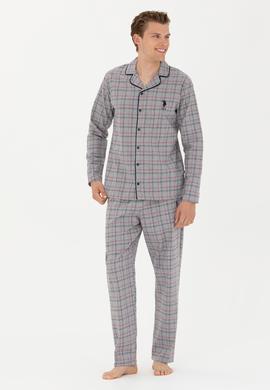 Erkek Gri Melanj Pijama Takımı - 50284691002