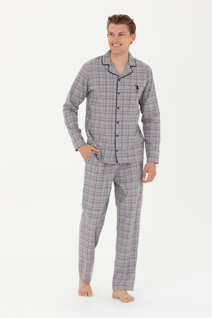 Erkek Gri Melanj Pijama Takımı