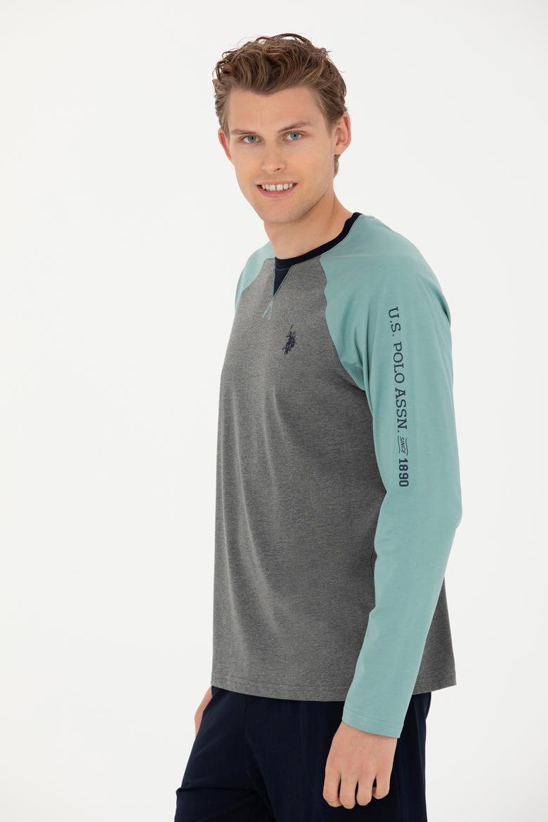 Erkek Antrasit Melanj Pijama Takımı - 50284694002