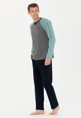 Erkek Antrasit Melanj Pijama Takımı - 50284694002