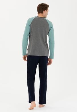 Erkek Antrasit Melanj Pijama Takımı - 50284694002