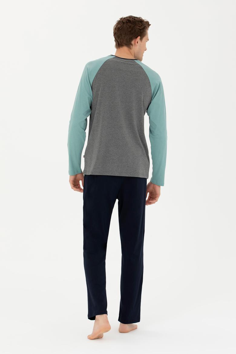 Erkek Antrasit Melanj Pijama Takımı - 50284694002