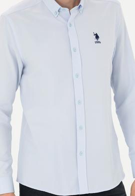 Erkek Açık Mavi Uzun Kollu Basic Gömlek - 50277310046