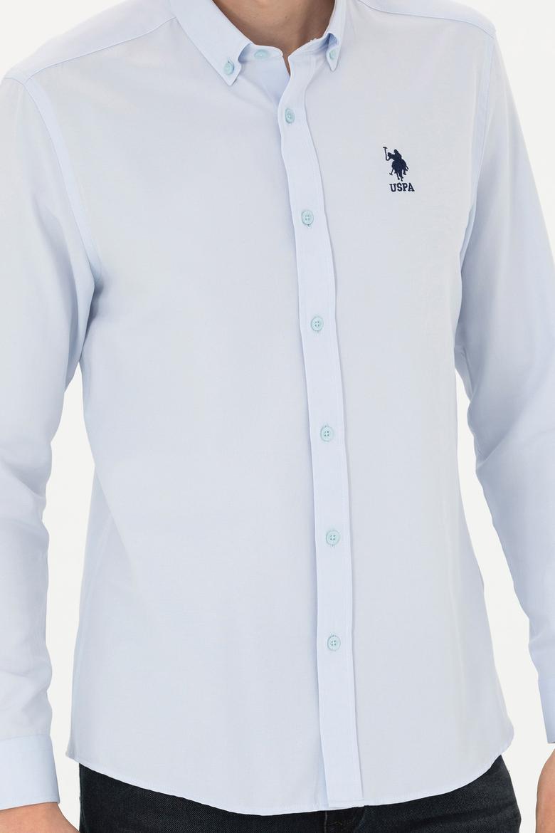 Erkek Açık Mavi Uzun Kollu Basic Gömlek - 50277310046